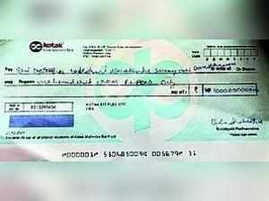 Man drops 100 cr cheque in temple hundi, but bank account has only 22!