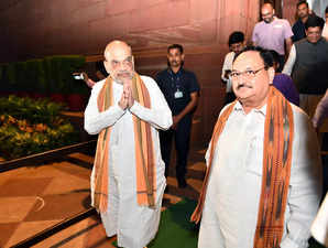 New Delhi, Aug 08 (ANI): Union Home Minister Amit Shah and Bharatiya Janata Part...