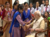 Rakshabandhan with PM: Delhi schoolgirls tie Rakhi to PM Modi