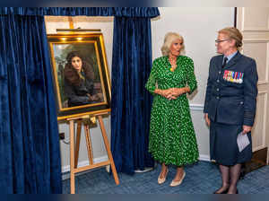 **EDS: IMAGE TO GO WITH STORY** London: Queen Camilla unveils the portrait of No...