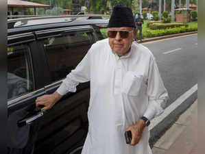 New Delhi: J&K National Conference MP Farooq Abdullah during the Monsoon session...