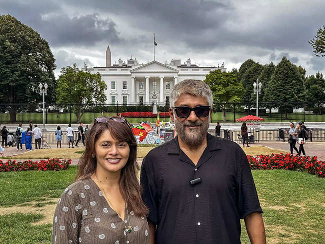 **EDS: TO GO WITH STORY** Washington: Director Vivek Agnihotri and actor Pallavi...