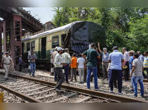 EMU train coach derails in Delhi, no injuries