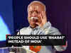People should use 'Bharat' instead of India: RSS Chief Mohan Bhagwat
