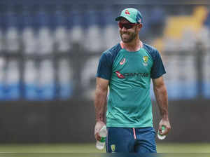 Mumbai: Australia's Glenn Maxwell during a practice session ahead of the ODI cri...