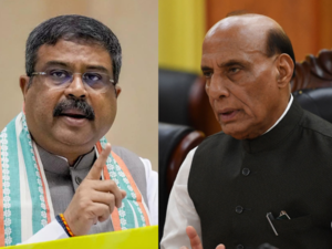 Rajnath Singh, Dharmendra Pradhan seek INDIA bloc leaders' views on 'Sanatana Dharma' remark