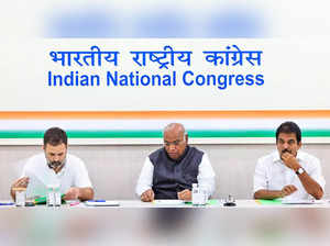 New Delhi, Aug 16 (ANI): Congress President Mallikarjun Kharge along with party ...