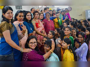 Gurugram: Teachers and students celebrate Teachers' Day at Government Girls Seni...