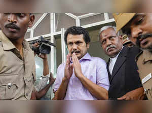 Chennai: Tamil Nadu Minister V Senthil Balaji leaves after appearing before a sp...