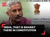India that is Bharat: EAM Jaishankar clears the air on the name change issue