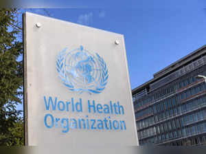 FILE PHOTO: WHO logo seen near its headquarters in Geneva