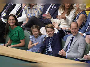 Princess Kate back in Royal Box at Wimbledon with Prince William and two of their children