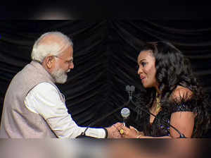 Washington DC, June 24 (ANI): Prime Minister Narendra Modi meets African-America...