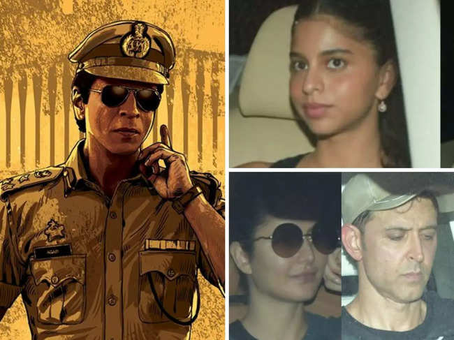 SRK's family, celebrity friends and co-stars attended the 'Jawan' screening.