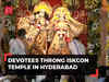 Krishna Janmashtami 2023: Devotees throng ISKCON temple in Hyderabad, watch!