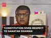 Udhayanidhi row: 'Constitution gives respect to Sanatan Dharma', says BJP leader Ravi Shankar