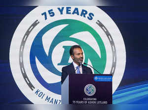 Chennai: Chairman of Ashok Leyland Dheeraj Hinduja speaks during the launch of S...