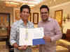 Jay Shah presents 'Golden Ticket' to Sachin Tendulkar for ICC Cricket World Cup