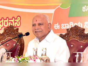 Bengaluru: Senior BJP Leader BS Yediyurappa addresses a press conference in Bengaluru,on Monday, May 08,2023. (Photo: IANS)