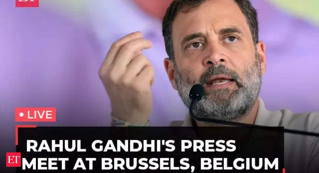 Live | Rahul Gandhi’s press meet at Brussels, Belgium
