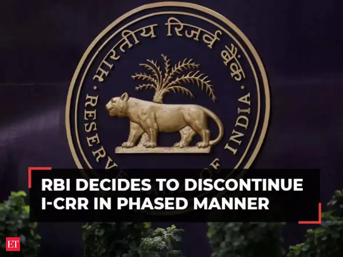 RBI decides to discontinue I-CRR in phased manner - The Economic Times ...