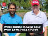 MS Dhoni chills in US, plays golf with former President Donald Trump