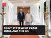 India-US joint statement after PM Modi and President Joe Biden hold bilateral talks