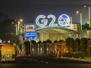 New Delhi: Preparations underway for the G-20 Summit at Pragati Maidan in New De...