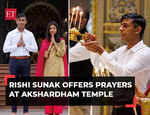 UK PM Rishi Sunak, wife Akshata Murty offer prayers at Delhi's Akshardham Temple, watch!