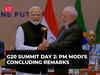 G20 Summit Day 2: PM Modi's concluding remarks, handing over of presidency to Brazil