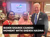 US President Biden shares candid moment with Bangladeshi PM Hasina, takes selfie at G20 dinner event