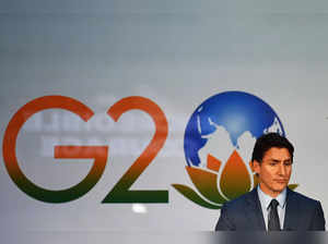 Canada's Prime Minister Justin Trudeau attends a press conference after the closing session of the G20 summit in New Delhi on September 10, 2023.
