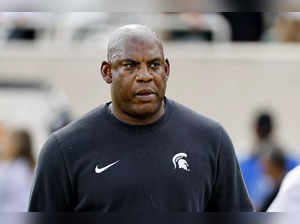 Mel Tucker head coach of the Michigan State Spartans looks on before a game against the Richmond Spiders at Spartan Stadium on September 09, 2023 in East Lansing, Michigan.