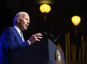 US President Joe Biden holds a press conference in Hanoi on September 10, 2023, on the first day of a visit in Vietnam.