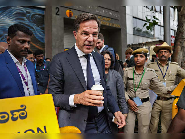 Bengaluru: Prime Minister of Netherlands Mark Rutte visits the Church Street in ...