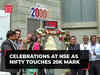 Celebrations at National Stock Exchange as Nifty touches 20,000 mark for the first time ever
