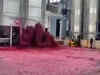 Red wine floods the streets of São Lorenco de Bairro after distillery accident