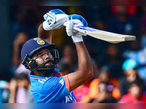 India's captain Rohit Sharma plays a shot during the Asia Cup 2023 Super Four one-day international (ODI) cricket match between India and Sri Lanka at the R. Premadasa Stadium in Colombo on September 12, 2023.