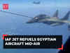 Exercise Bright Star-23: IAF’s IL-78 tanker refuels Egyptian Rafale fighter aircraft mid-air, watch!