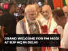 PM Modi receives rousing welcome at BJP HQ in Delhi after G20 success