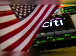 FILE PHOTO: Citigroup logo is pictured from the floor of the New York Stock Exchange