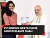 PV Sindhu meets Union Home Minister Amit Shah in Hyderabad, watch!