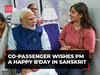 Narendra Modi Birthday: Delhi Metro co-passenger wishes PM on his 73rd b'day in Sanskrit, watch!