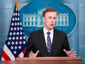 FILE PHOTO: White House National Security Advisor Jake Sullivan speaks at the White House in Washington