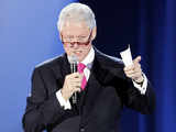 Former US president Bill Clinton speaks at the 'A Decade of Difference' concert 