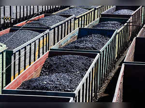 **EDS: TO GO WITH STORY** New Delhi: Coal stock being transported through railwa...
