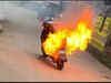 Ahmedabad man sets bike on fire over challan