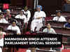 Parliament Special Session: Ex-PM Manmohan Singh attends Rajya Sabha in wheelchair; watch!