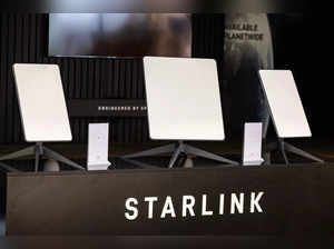 Starlink satellite antennas are seen at the Internationale Funkausstellung (IFA), the international trade show for consumer electronics and home appliances, on August 31, 2023 during a preview at the fair grounds in Berlin.