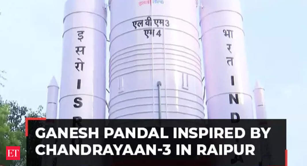 Ganesh pandal based on Chandrayaan-3 theme prepared in Chhattisgarh’s Raipur